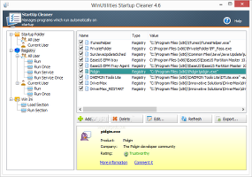 Showing the Startup Cleaner module in WinUtilities Professional Edition
